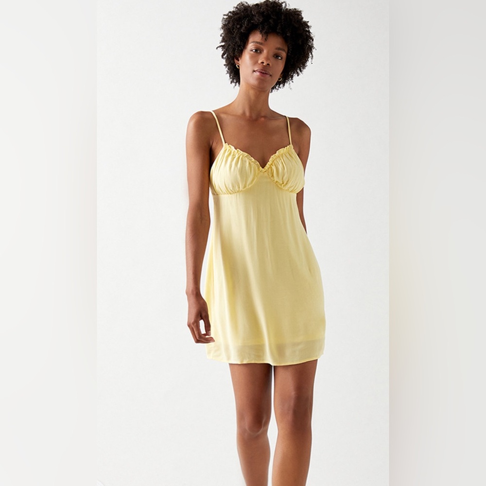 LA HEARTS Shirred Bustier Shift Dress size M